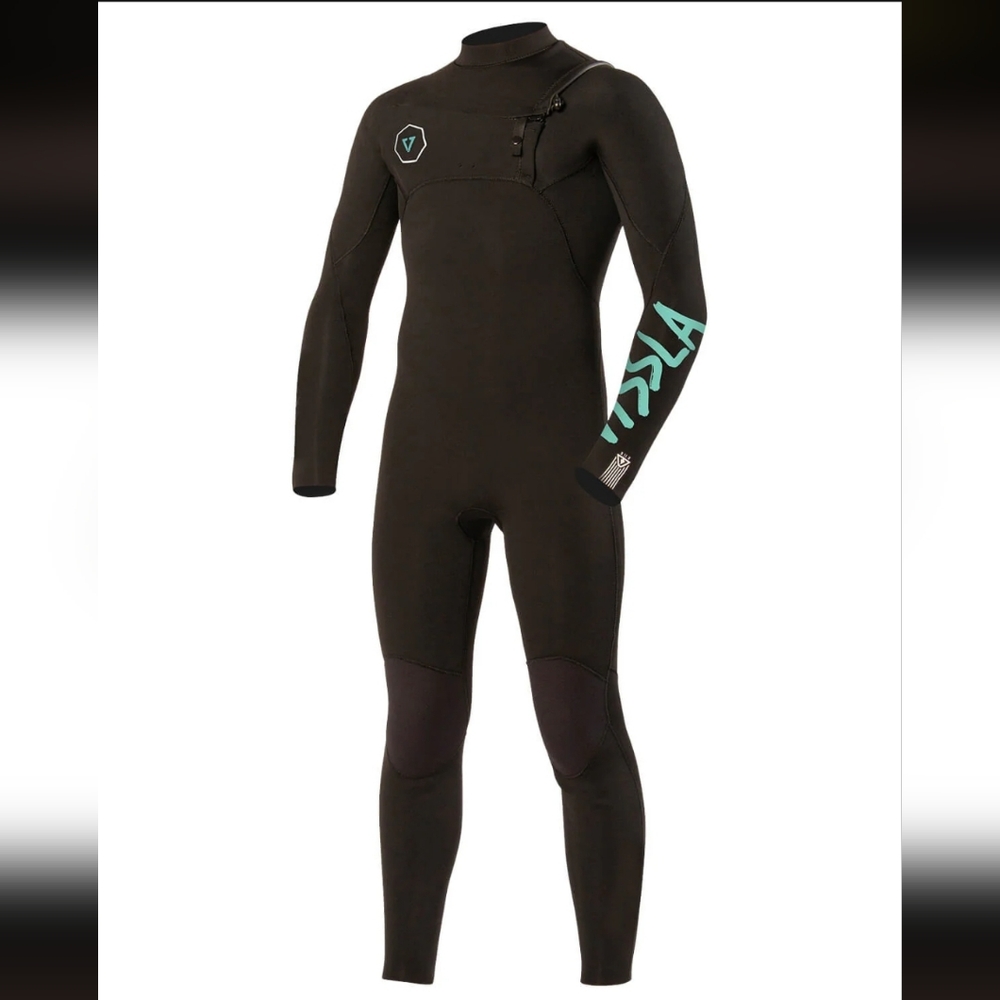Vissla Kids Black Full Wetsuit with Teal Logo
